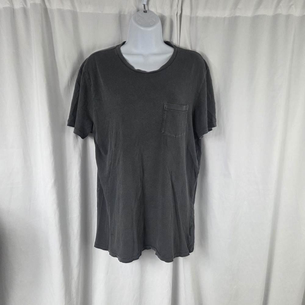 Old Navy Shirt Mens Medium Gray Garment Dyed Pocket Tagless Cotton Tee Top